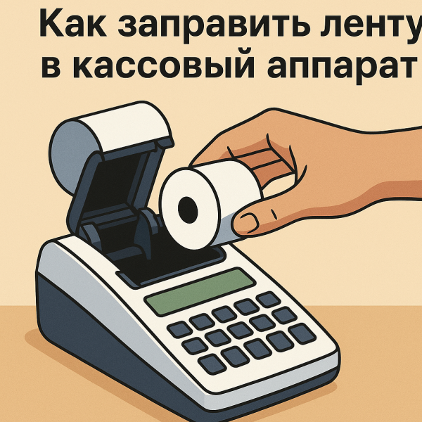 Как заправить ленту в кассовый аппарат