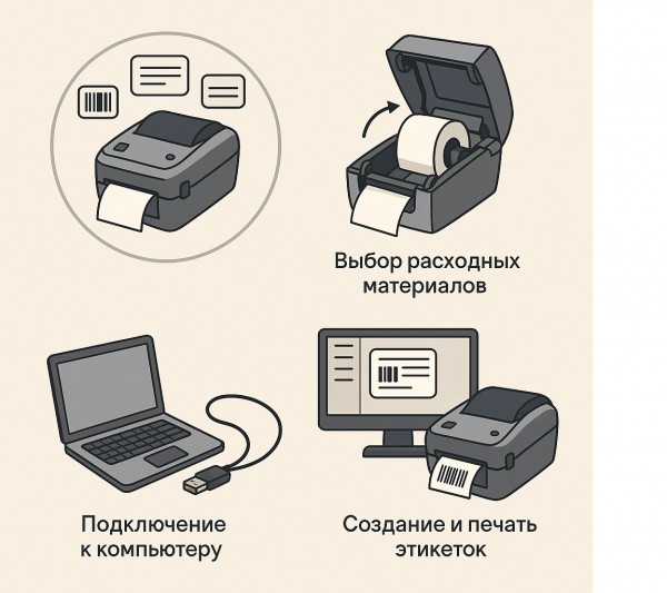 Как печатать на термопринтере: пошаговая инструкция